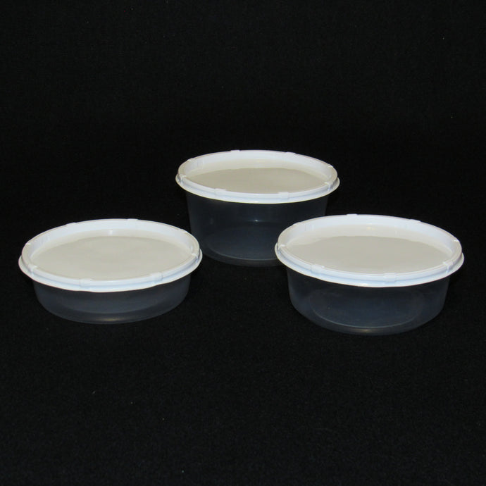 Clear Bait Container with White Lid