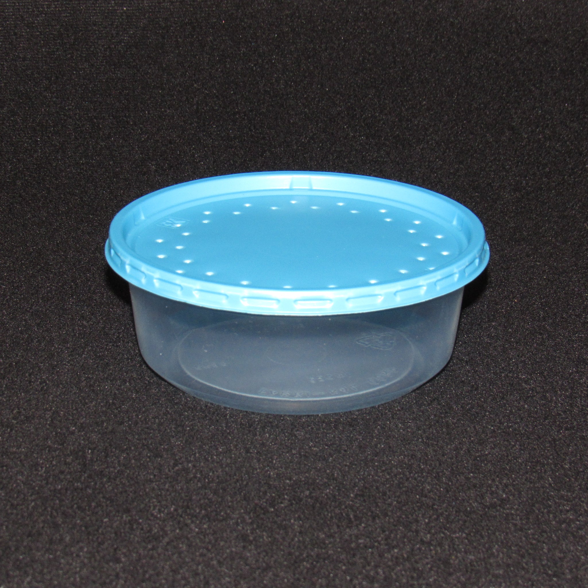 Clear Plastic Live Bait Cups - Insect Cup with Blue Lid